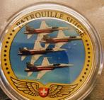 Zwitserland gekleurd luchtmacht proof, Postzegels en Munten, Penningen en Medailles, Ophalen of Verzenden, Overige materialen