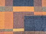 Vintage deken/woondeken wol. Bruin/geel/oranje geblokt., Ophalen of Verzenden, ., ., .