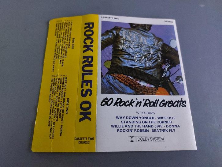 ROCK RULES OK CASSETTE TWO (CASSETTEBANDJE), Cd's en Dvd's, Cassettebandjes, Zo goed als nieuw, Origineel, Verzamelalbums, 1 bandje