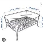Ikea Klingsbo salontafel met een glazen plaat, Huis en Inrichting, Tafels | Salontafels, Gebruikt, Ophalen