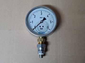 Te koop ECON Manometer Drukmeter RVS 100mm beschikbaar voor biedingen