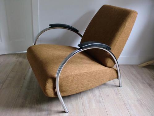 gelderland 5770 design jan des bouvrie als nieuw, Huis en Inrichting, Fauteuils, Zo goed als nieuw, Hout, Stof, 50 tot 75 cm, 75 tot 100 cm