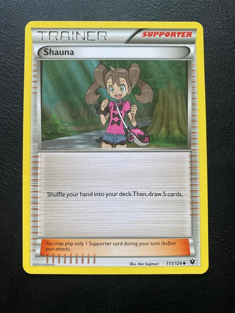 Shauna 111/124 Pokémon XY Fates Collide Packfresh Mint, Ophalen of Verzenden, Zo goed als nieuw, Losse kaart