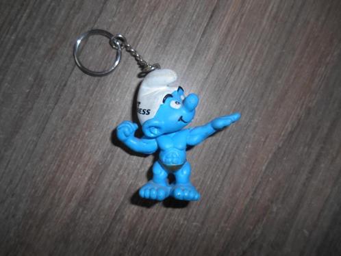 Sport & Fitness smurf sleutelhanger reclamesmurf, Verzamelen, Smurfen, Zo goed als nieuw, Poppetje, Figuurtje of Knuffel, Overige Smurfen