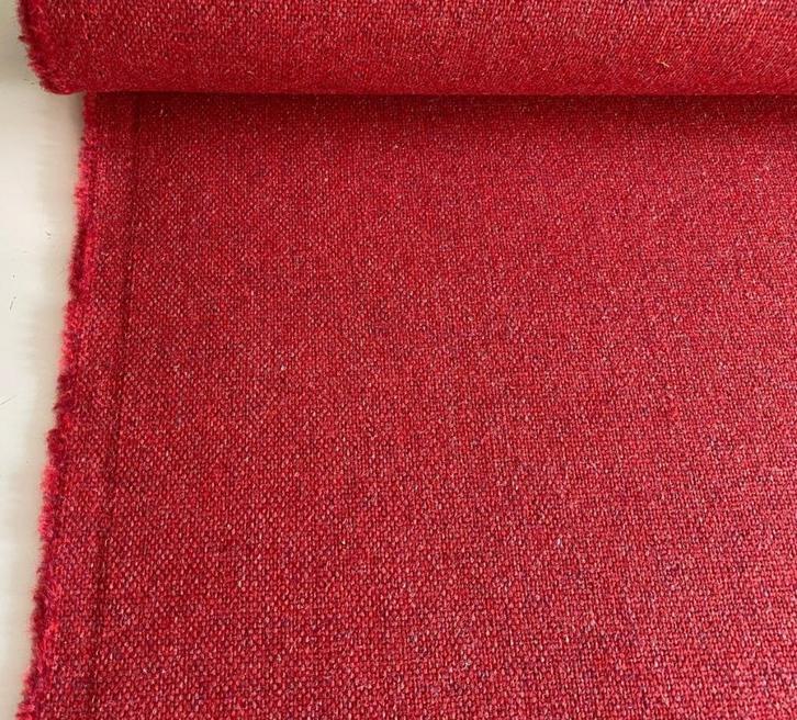 Camira Main Line Flax MLF06; roze+rood; restant meubelstof, Hobby en Vrije tijd, Stoffen en Lappen, Nieuw, Wol, 120 cm of meer