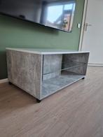 Stijlvolle salontafel met glazen plank, Ophalen, Gebruikt, 100 tot 150 cm, 50 tot 100 cm