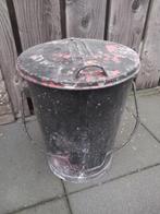 Metalen afvalemmer, Huis en Inrichting, Woonaccessoires | Prullenbakken, Ophalen, Gebruikt, 40 liter of meer, Metaal