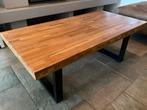 Salontafel met Metalen Onderstel, Huis en Inrichting, Ophalen, Gebruikt, 100 tot 150 cm, 50 tot 100 cm