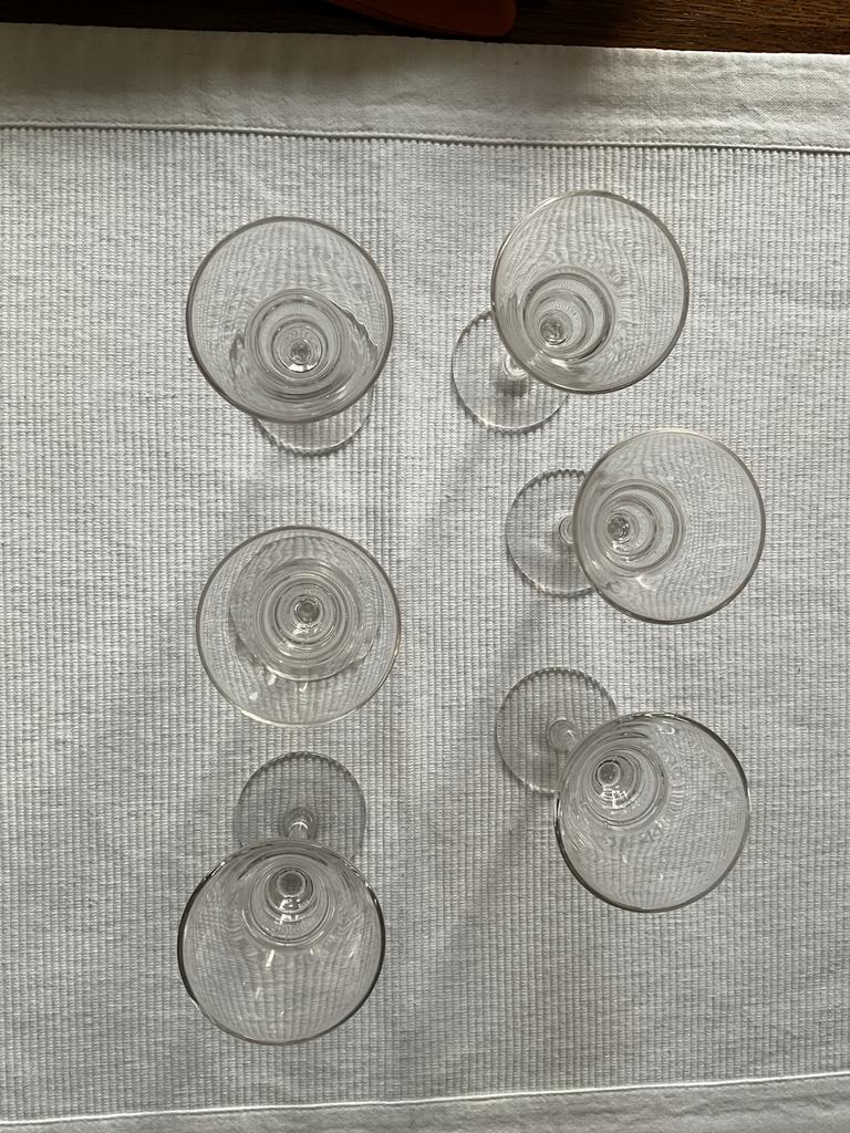 6 Mooie Borrelglaasjes ZGAN - 11,5 cm hoog, Antiek en Kunst, Antiek | Glas en Kristal, Ophalen of Verzenden