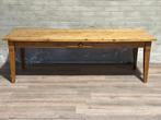 Authentieke boerentafel - 240 x 88 cm + 79 cm hoog  / 1 lade, 200 cm of meer, Vijf personen of meer, Grenenhout, Rechthoekig