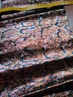 3 huidjes echt leer met mooie print, Hobby en Vrije tijd, Stoffen en Lappen, Bruin, Leer of Kunstleer, Nieuw, Ophalen of Verzenden