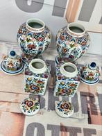 1950-1960 Antiek Delft Delfblauw keramiek Dekselvazen potten, Antiek en Kunst, Antiek | Keramiek en Aardewerk, Ophalen of Verzenden