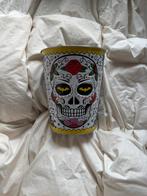 Halloween Dia de Los Muertos Sugarskull emmer, Huis en Inrichting, Emmers, Ophalen of Verzenden, Zo goed als nieuw, Kunststof