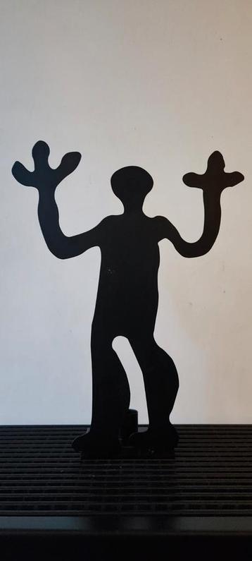 Ikea Häll Anna Efverlund, zwarte kandelaar man, 33 cm, 1993 beschikbaar voor biedingen