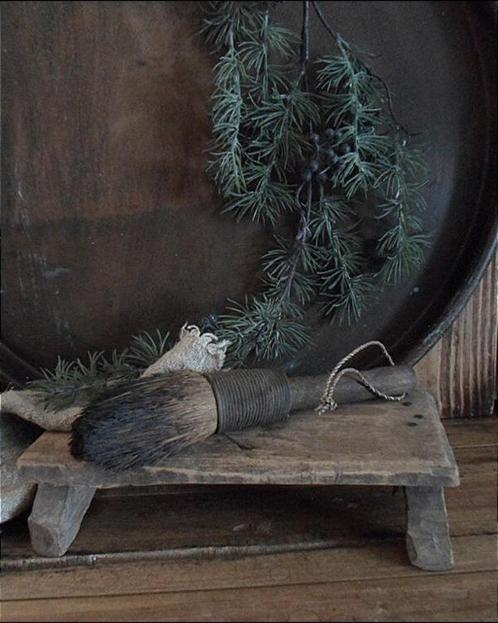 12457 H Vintage houten kwast / borstel, Antiek en Kunst, Antiek | Woonaccessoires, Verzenden