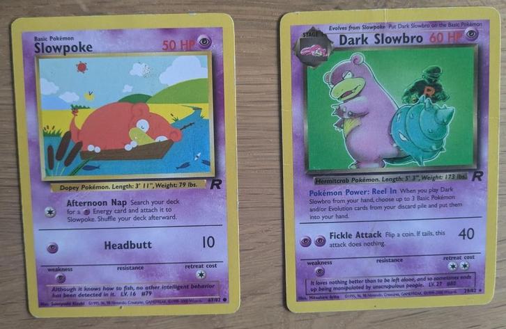 Pokémon Kaart - Dark Slowbro (29 / 82), Hobby en Vrije tijd, Verzamelkaartspellen | Pokémon, Zo goed als nieuw, Meerdere kaarten