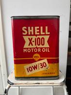 Vintage Shell X-100 Motorolie Blik 5 Liter, Verzamelen, Ophalen of Verzenden, Gebruikt, Auto's