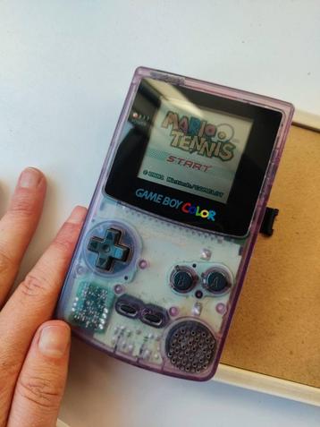 Nintendo Gameboy color paars doorzichtig met Mario tennnis beschikbaar voor biedingen
