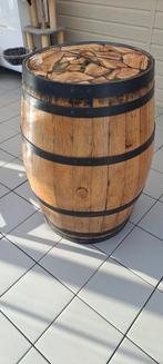 Oud biervat statafel wijnvat olijfhout epoxy 250liter, 150 liter of meer, Ophalen of Verzenden, Hout