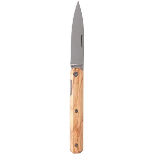 AKINOD THE KNIFE 18H07 TITANIUM G10 OLIVE WOOD, Caravans en Kamperen, Kampeergereedschap, Nieuw, Ophalen of Verzenden
