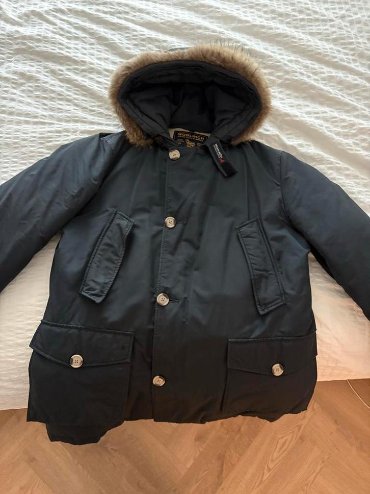 Woolrich Heren Jas - Maat L - Navy, Kleding | Heren, Jassen | Winter, Zo goed als nieuw, Maat 52/54 (L), Blauw, Ophalen of Verzenden