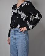 Only blouse s, 36, blouse met kraanvogels s, 36, Blauw, Nieuw, Ophalen of Verzenden, Maat 36 (S)