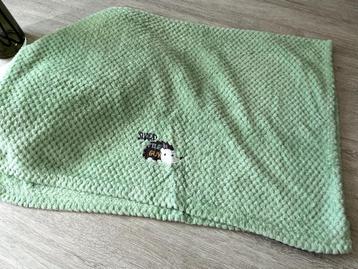 Groen dekentje met egel beschikbaar voor biedingen