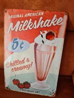 Milkshakebord - Nostalgische Decoratie, Ophalen of Verzenden