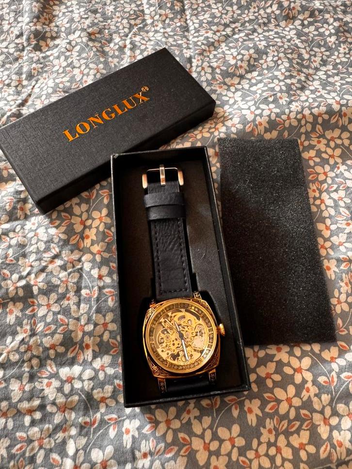 Mechanisch heren horloge van LongLux, Sieraden, Tassen en Uiterlijk, Horloges | Heren, Nieuw, Polshorloge, Overige merken, Staal