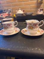2 x Queens fine bone china kop en schotel, Ophalen of Verzenden