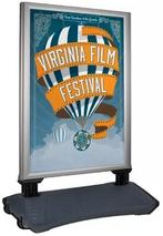 Stoepbord zilver aluminium A0, Reclamebord, Unicorn Displays B.V., Ambachtsweg 6, Ophalen of Verzenden