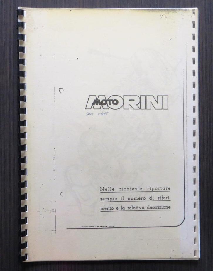 Moto Morini 50 cc (Corsarino?) Parts List (kopie) - jaren 70, Fietsen en Brommers, Handleidingen en Instructieboekjes, Gebruikt