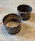 Zilveren servetringen met parelrand gemerkt 90 gram, Antiek en Kunst, Antiek | Goud en Zilver, Verzenden, Zilver