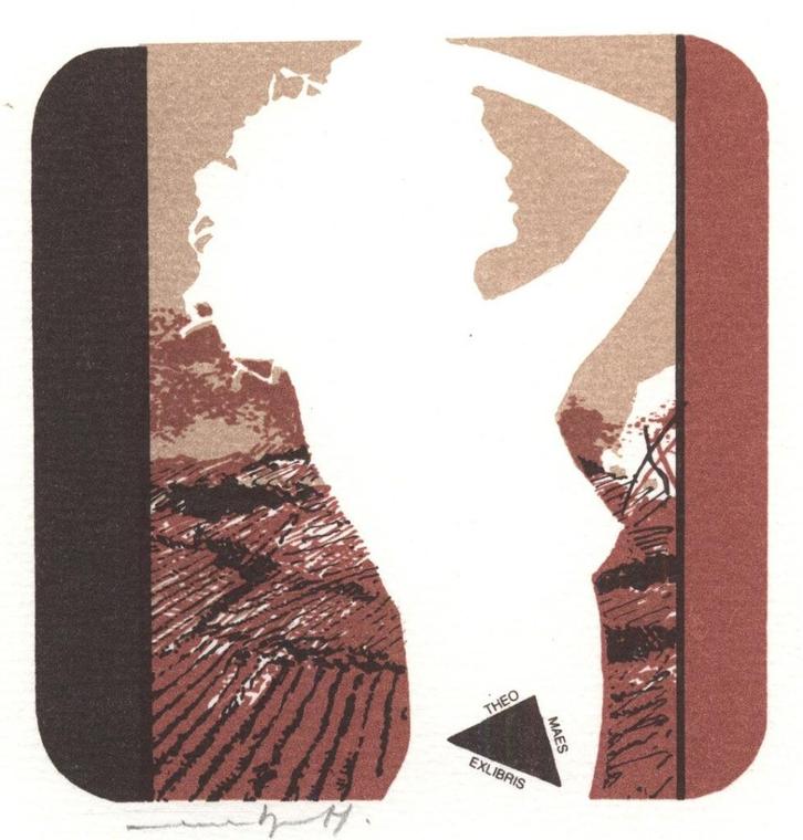 1924 Ex Libris België : Martin R. Baeyens, z.j., Antiek en Kunst, Kunst | Etsen en Gravures, Verzenden