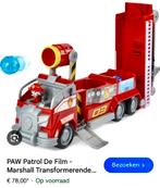 Grote brandweerauto van Paw Patrol met accessoires,sint tip, Kinderen en Baby's, Speelgoed | Speelgoedvoertuigen, Ophalen, Zo goed als nieuw