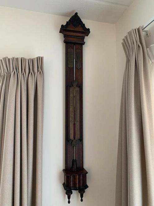 Antieke Kwikbarometer in Houten Kast, Antiek en Kunst, Antiek | Gereedschap en Instrumenten, Ophalen