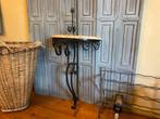 19e eeuws Sidetable Muurtafel Wandtafel marmer smeedijzer, Antiek en Kunst, Antiek | Meubels | Tafels, Ophalen