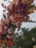 zijdebloemen, warme tint, prieel, bruiloft decoratie, Ophalen of Verzenden, Zo goed als nieuw, Binnen