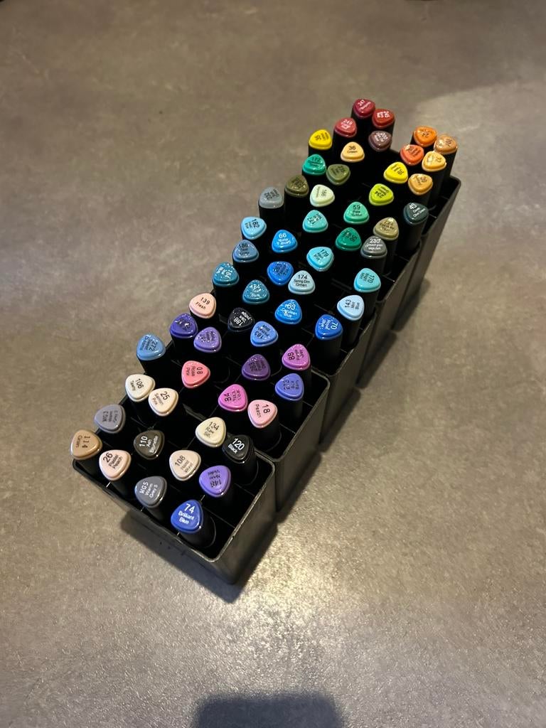 Alchehol markers set 60 stuks action, Ophalen, Gebruikt, Potlood of Stift