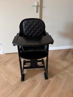 Kinderstoel eetstoel zwart hout, Kinderen en Baby's, Kinderstoelen, Ophalen, Gebruikt, Meegroeistoel