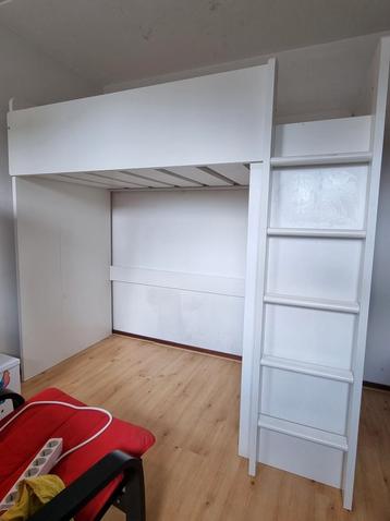 Stuva ikea hoogslaper bed wit met hout kleur beschikbaar voor biedingen