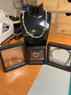 Larimer Set: Ketting, Oorbellen, Armband & Ring, Blauw, Nieuw, Ophalen of Verzenden, Steen of Mineraal