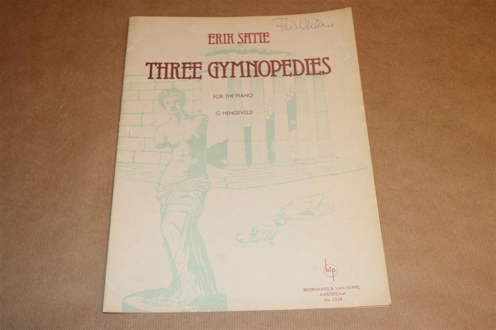 Satie — Gymnopédieën — Bladmuziek Piano, Muziek en Instrumenten, Bladmuziek, Gebruikt, Ophalen of Verzenden, Artiest of Componist