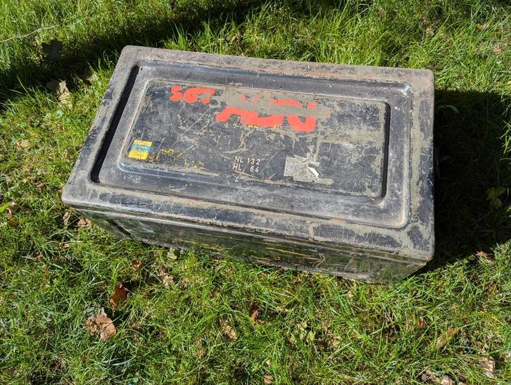 Stalen Munitiekist - Zwart, Verzamelen, Militaria | Algemeen, Overige soorten, Kist of Geocache, Overige gebieden, Ophalen