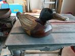 Oude houten eend - vintage, Ophalen of Verzenden