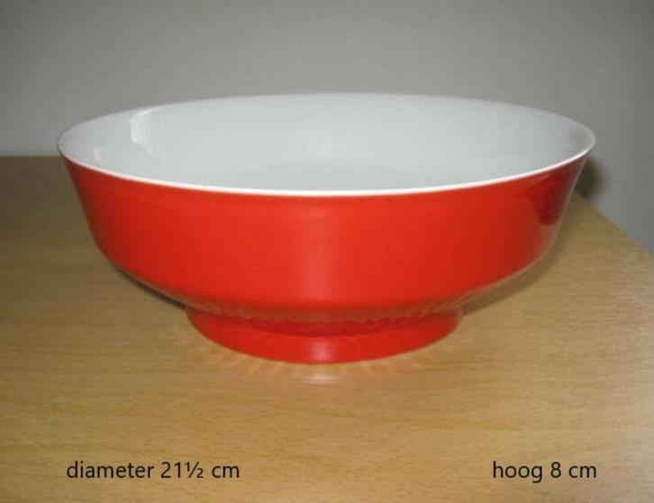 schaal, saladeschaal, Bareuther Waldsassen Bavaria, rood, Huis en Inrichting, Keuken | Servies, Zo goed als nieuw, Schaal of Schalen