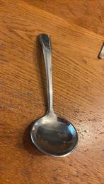 Antiek brocante verzilverd bestek lepel opscheplepel soep, Antiek en Kunst, Ophalen of Verzenden