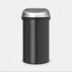 Brabantia - Touch bin - 60 liter - Matt Black, Rvs, 40 liter of meer, Zo goed als nieuw, 50 tot 75 cm