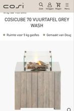 COSI GRAY WASH VUURTAFEL GASHAARD INCLUSIEF GASFLES EN HOES, Ophalen, Zo goed als nieuw
