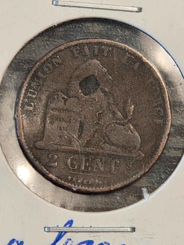 Zeldzame 2 Cent 1876- Vroege Nederlandse Munt, Postzegels en Munten, Munten | Nederland, Koning Willem III, Ophalen of Verzenden